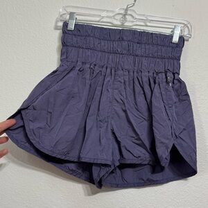 Free People Movement The Way Home Shorts Size M Deep Sea Purple With Liner Stain